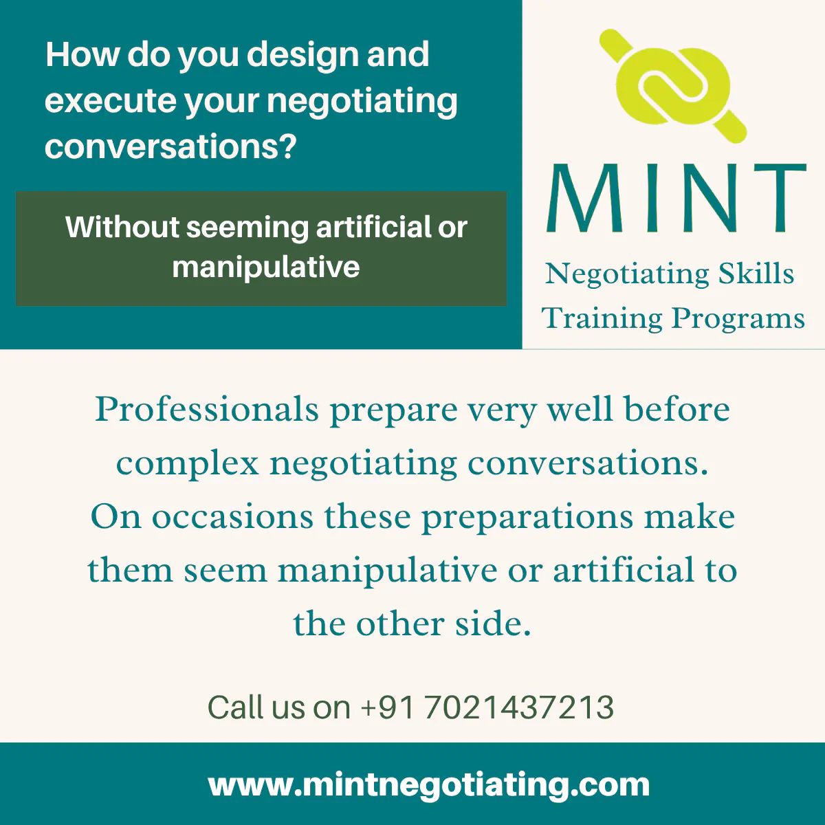 Designing Negotiating Conversations Without Seeming Manipulative or Artificial