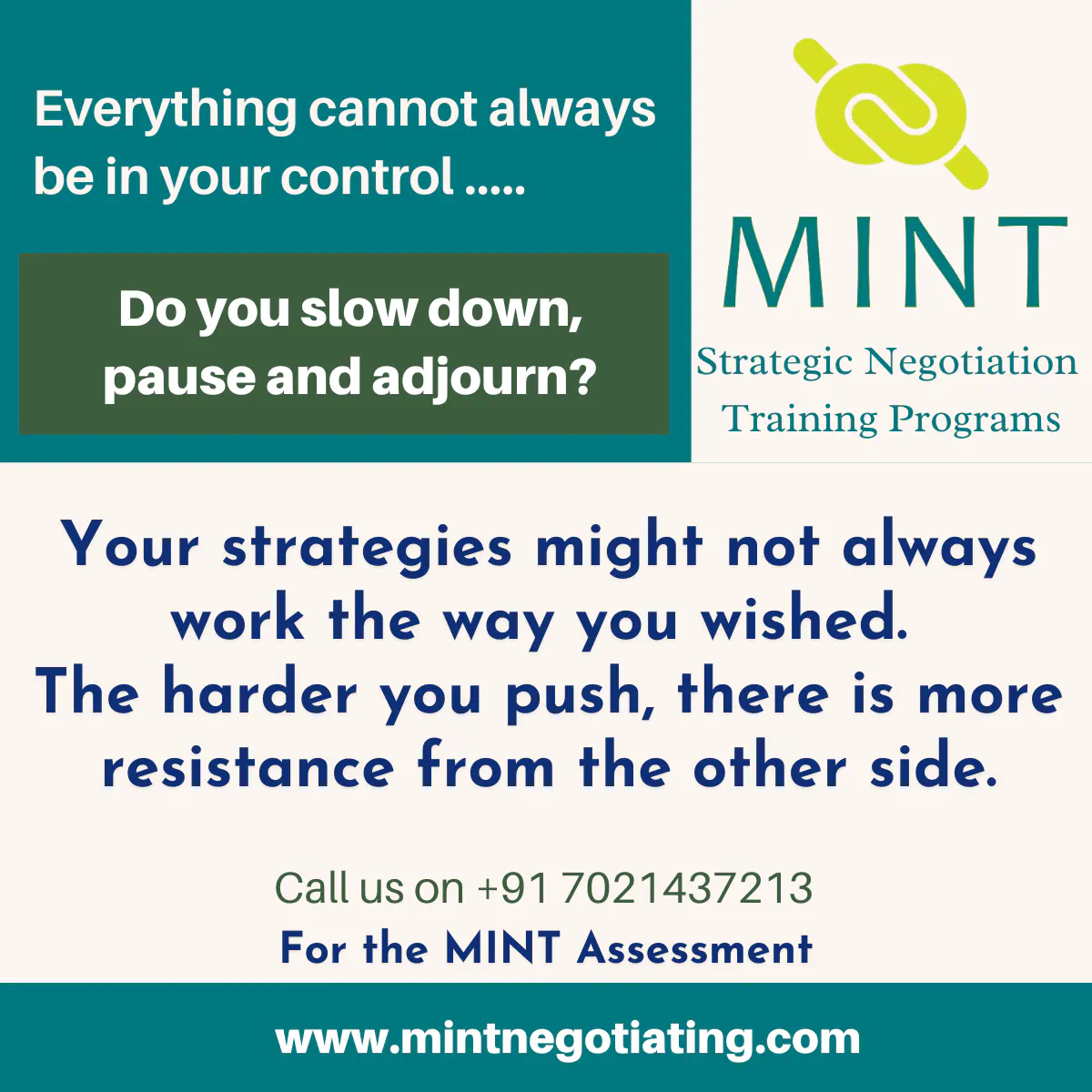 When Negotiation Doesn't Go Your Way: The Power of Slowing Down