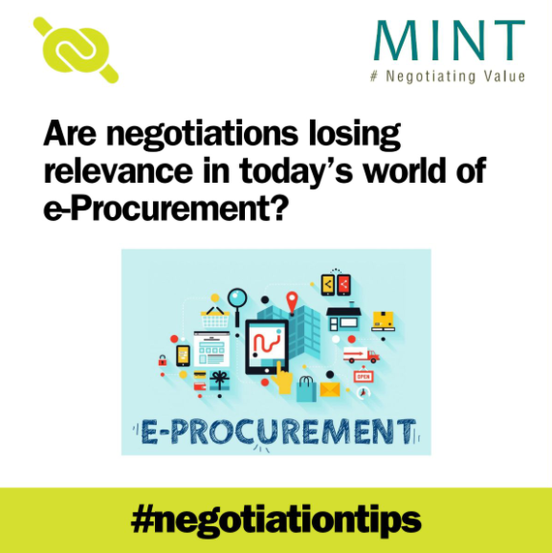 Are Negotiations Losing Relevance in Today’s World of E-Procurement?